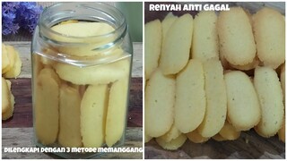 Resep kue lidah kucing tanpa mixer, tanpa oven dan tanpa cetakan anti gagal. Renyah dan garing