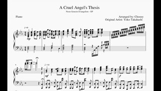 "A Cruel Angel's Thesis" - Neon Genesis Evangelion OP (Piano Sheet Music)