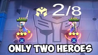 WIN ONLY TWO HEROES ?? APAKAH BISA ? CARA TERBARU PAKE THARZ SKILL 3 | MAGIC CHESS MOBILE LEGENDS