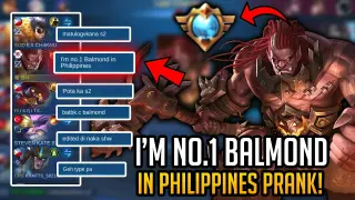 I'm the No.1 Balmond in Philippines PRANK!! - Mobile Legends Prank | MLBB