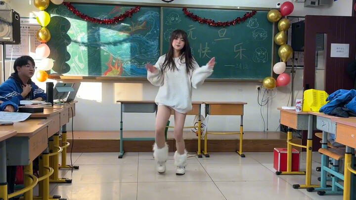 The girls' high school dances for the first time in high school.