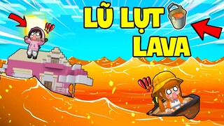 KEYD THỬ THÁCH SỐNG SÓT KHI LÀNG BEE TEAM BỊ LŨ LỤT LAVA TRONG MINI WORLD