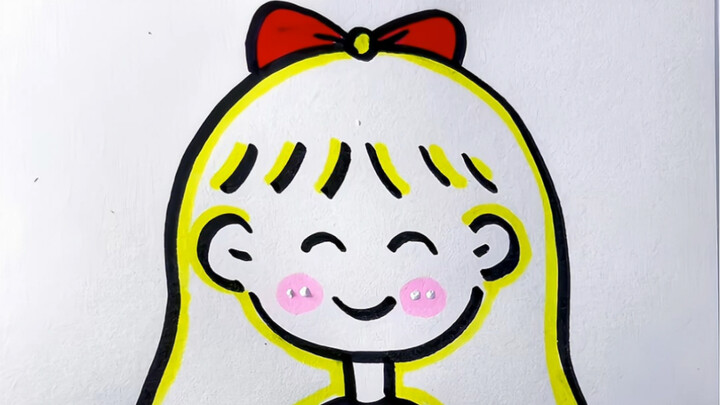 ثلاث فتيات صغيرات بثمانية أحرف، كل من لديه يد يستطيع الرسم، تعالوا معي وتعلموا! #رسومات الأطفال البس