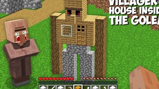 ทำไม VILLAGER นี้จึงสร้างบ้านภายใน GOLEM ใน Minecraft โกเลม เฮาส์ ใหม่ !