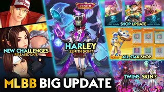 KOF ROUND 3 LEAKED | HARLEY ZENITH SKIN ? | SKIN SHOP UPDATE - Mobile legends #whatsnext