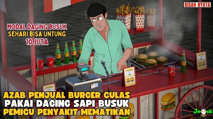 AZAB PENJUAL BURGER CULAS PAKAI DAGING SAPI BUSUK PEMICU PENYAKIT MEMATIKAN