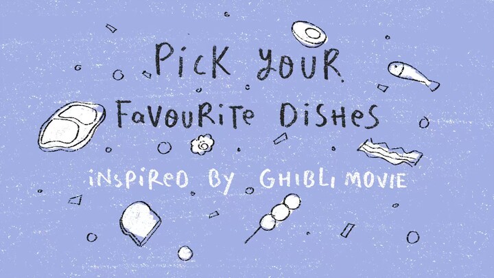 Pick your favourite ghibli dishes-timelapse drawing by sunnyside arteu