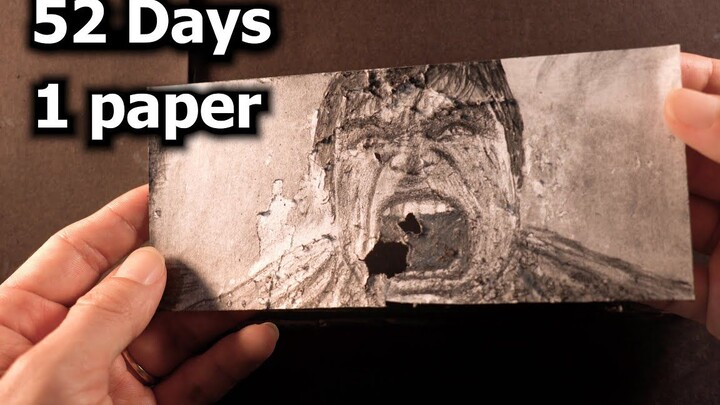 Menggambar sampai kertasnya rusak?! Pernah lihat buku flip yang digambar hanya dari SELEMAH kertas?!