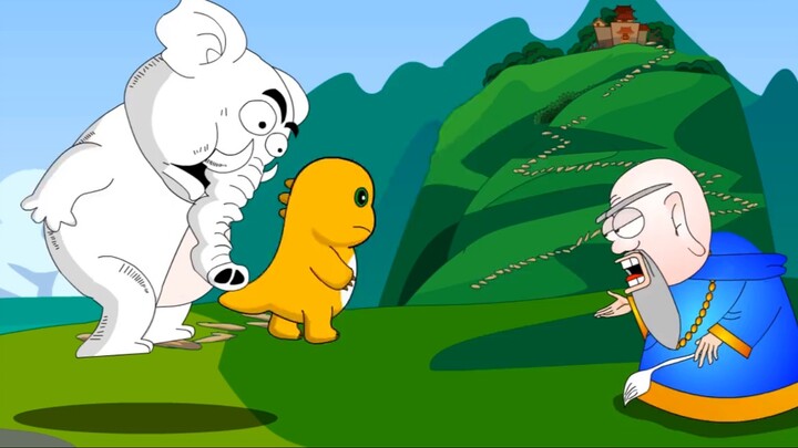 Episode 80, Teacher Li's animation "Step on the Back" - Step on the Milk Dragon