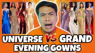 ATEBANG REACTION | MISS UNIVERSE VS MISS GRAND INTERNATIONAL WINNING GOWNS #mgivsmu