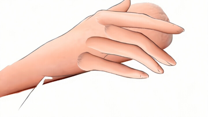 Menggunakan sosis untuk melukis tangan