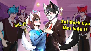 Mèo Simmy Đỏ Mặt Khi Được Chàng Sói Siro Thích Trong Trường Học Người Sói Minecraft