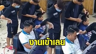 ช่างเหวอ เผลอไถหัวเด็ก จนเกรียนติดหนังหัว