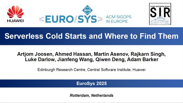 [EuroSys '25] Serverless Cold Starts and Where to Find Them 作者精讲