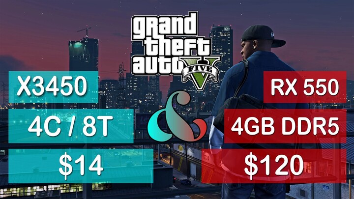 GTA V Xeon X3450 & RX 550 4GB DDR5 Custom HIGH Preset Settings | Benchmarkism ID