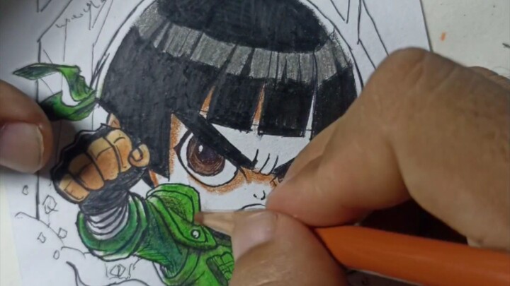 mewarnai Rock Lee dari anime Naruto