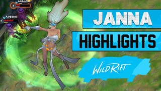 WILD RIFT - JANNA GAMEPLAY HIGHLIGHTS