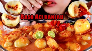 ASMR BAKSO ACI ISI RANJAU CABE RAWIT KUAH EXTRA PEDAS | ASMR MUKBANG INDONESIA