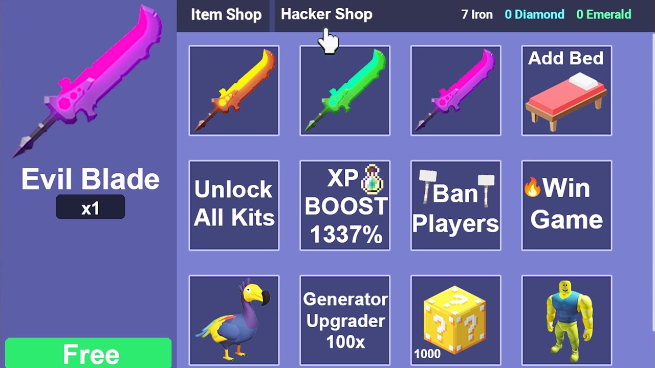 Buying everything in the roblox bedwars item shop #fyp #foryoupage #ro