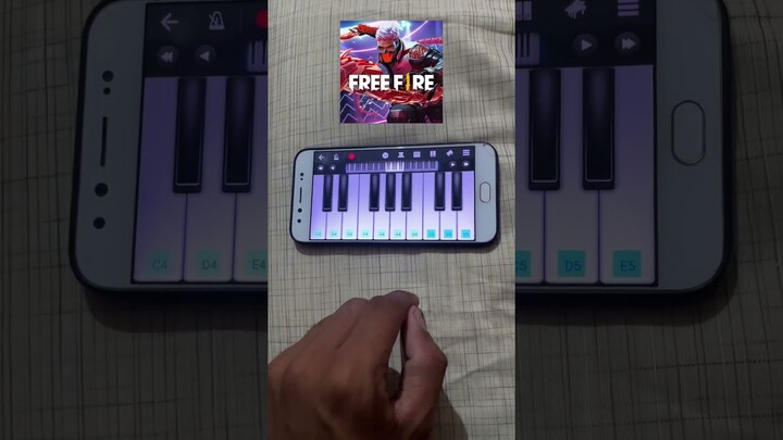 FREE FIRE TUNE🔥on mobile piano तुरंत बजाना सीखे बहुत आसान हैं (slow and easy tutorial)