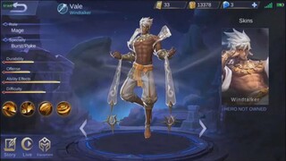 Vale si pengendali angin di mobile legend