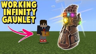 WORKING INFINITY GAUNLET IN MIMECRAFT PE | 100% WORKING!