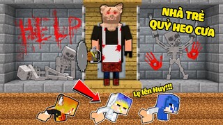 TÔ GÀ THỬ THÁCH 24H THOÁT KHỎI NHÀ TRẺ QUỶ HEO LƯỠI CƯA SIÊU KINH DỊ TRONG MINECRAFT*NHÀ TRẺ PIGSAW