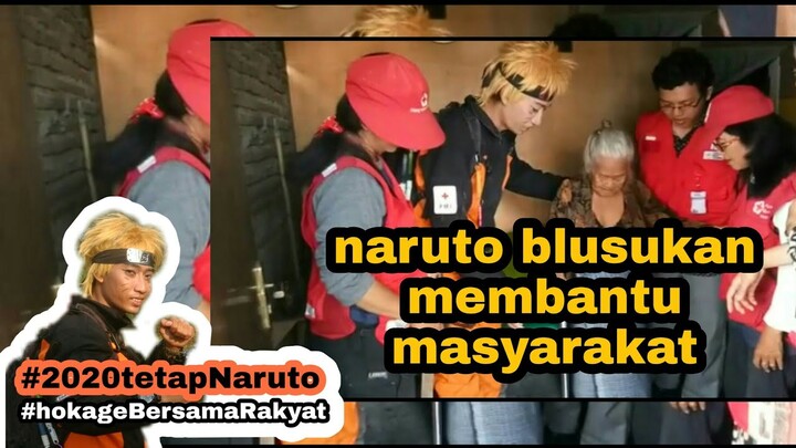 Naruto blusukan bersama PMI