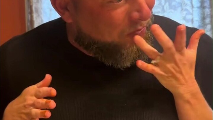 A trust test with my wife: She feeds me from behind—what I actually get to eat is all down to luck!