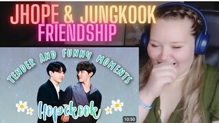 FIRST Reaction to HOPEKOOK - J-HOPE & JUNGKOOK FRIENDSHIP TENDER & FUNNY MOMENTS 💜