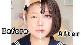 I turned myself into a ANIME GIRL - Makeup Tutorial By VIVEKATT