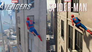 การเปรียบเทียบ Spider-man เกม Marvels Avengers และ เกม Spiderman 2018