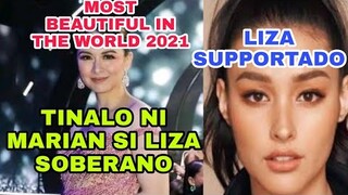 SINUPORTAHAN NI LIZA SOBERANO SI MARIAN RIVERA SA  TITULO NA ITO NI MARIAN NA NAPAKAGANDA WORLDWIDE