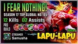 I Fear Nothing! Lapu-Lapu Best Build 2020 Gameplay by Samusha | Diamond Giveaway Mobile Legends