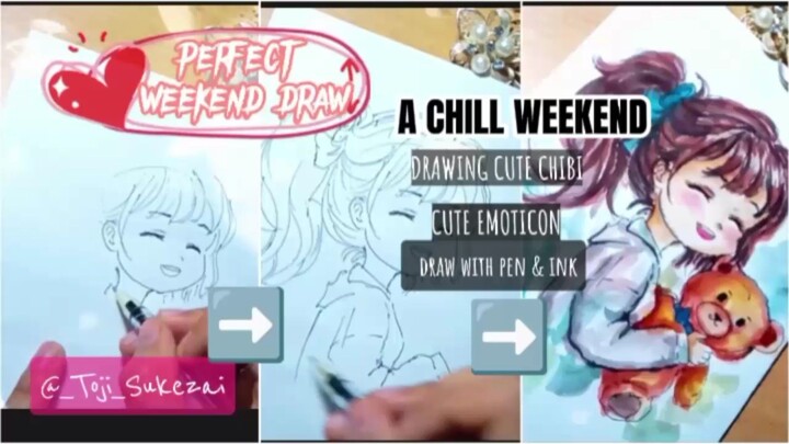 Cara menggambar anime kawai dengan watercolor ____🖋🖋🖋📓