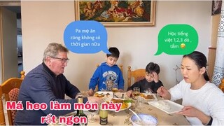 Má heo làm cách này rất ngon ba cha con ăn sạch nồi/trị khô da mặt/ bữa cơm gia đình/Cuộc sống pháp