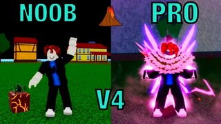 Noob to Pro Using Cyborg V4 +Magma Awakened -BloxFruits