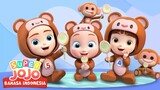 Lima Monyet Kecil Makan Lolipop | Five Little Monkeys | Kebiasaan Baik | Super JoJo Bahasa Indonesia