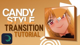 candy style transition tutorial on alightmotion❤️✨ | radial wipe with scale | ae inspired