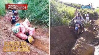 Napakaputik na daan, tinatahak ng mga magsasaka para makabenta | Kapuso Mo, Jessica Soho