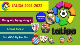 Kết quả, Bảng xếp hạng Vòng 2 Laliga tây ban nha I LaLiga 2021/2022