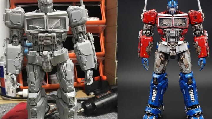 Nako Make Optimus Prime CR-05 Lazy Repaint [Motor Listrik Perut] [Sendi Roda Gigi Tertaut Kaki] [Pro