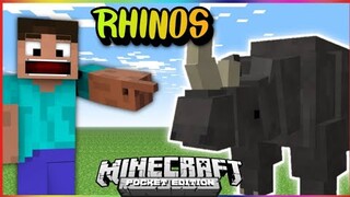 What if RHINOS are added in Minecraft Pe!? (TAGALOG) | Minecraft Pe