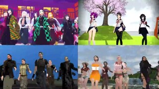 PSY - Gentleman MMD (Demon Slayer, Resident Evil, Yandere Girl)