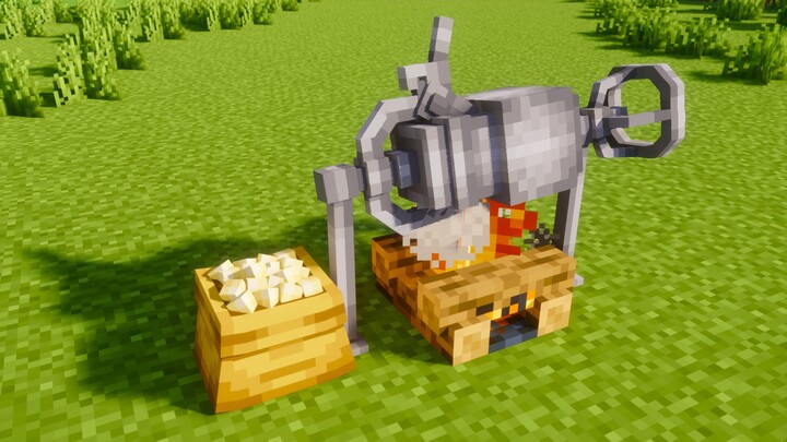 ฉันได้เพิ่มเครื่องทำป๊อปคอร์นแบบโบราณเข้าไปใน Minecraft แล้ว