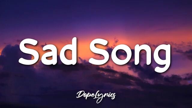 Sad song lyrics