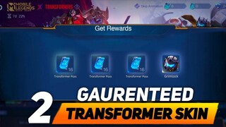 GET 2 GUARANTEED FREE TRANSFORMER SKINS WITH FREE TRANSFORMERS PASS | MOBILE LEGENDS