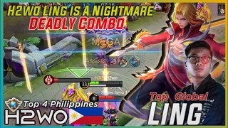 H2wo Ling Deadly Combo, So Fast Hand || Top Global Ling User H2wo - Mobile Legends Bang Bang