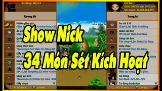 NICK KHỦNG 34 MÓN KÍCH HOẠT ĐƯỢC BAO NHIÊU SÉT ĐỒ?