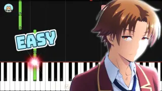 [full] Classroom of the Elite Season 2 OP - "Dance In The Game" - EASY Piano Tutorial & Sheet Music